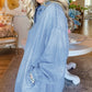 Beau Blue Risen Medium Washed Denim Shirt Dress