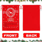 Fiery Red Christmas Graphic Drawstring Gift Sack Bag