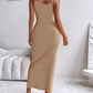 U Neck Spaghetti Strap Maxi Dress