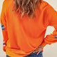 Orange Colorful Turkey Thanksgiving Graphic Sweatshirt