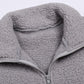 Women's Pocket Design Patchwork Long Sleeve Fluffy Teddy Puffer Coat