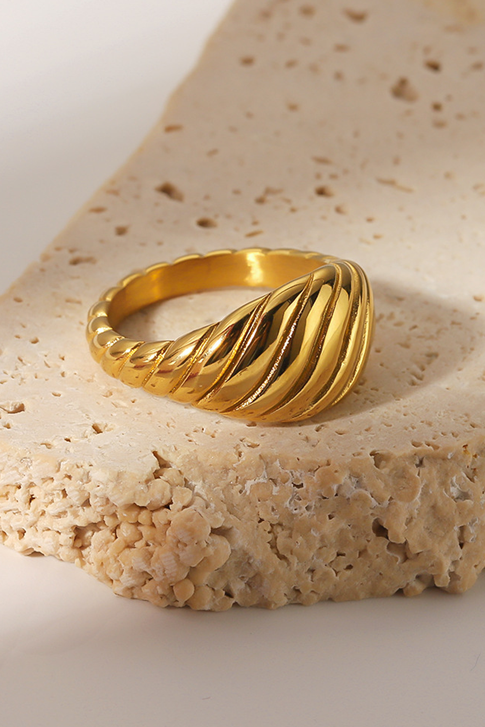 Gold Plated Vintage Croissant Ring