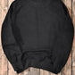 Black Drop Shoulder Crew Neck Pullover Sweatshirt