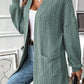 Canton Textured Knit Side Pockets Open Front Cardigan