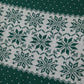 Green Christmas Snowflake Pattern Drop Shoulder Plus Size Sweater