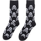 Color black Halloween Skull & Crossbones Crew Socks