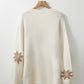 White Snowflake Christmas Tunic Sweater