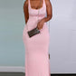 U Neck Sleeveless Casual Maxi Dress