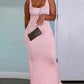 U Neck Sleeveless Casual Maxi Dress