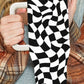 Color black Crazy Checkerboard Vacuum Insulated Travel Cup