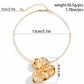 Gold Plated 3D Flower Hoop Necklace