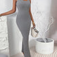 U Neck Skinny Cami Maxi Dress