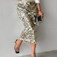 Allover Sequin Fashionable Midi Calf Skirt