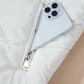 White Solid Quilted Hooded Zip Up Puffer Jackets