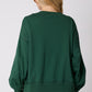 Blackish Green Christmas Bowknot Decor Crewneck Pullover Sweatshirt