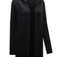 Black Horizontal Rib Knitted Open Front Hooded Cardigan