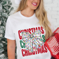 White Christmas Bowknot Graphic Tee