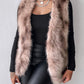 Tie Dye Pattern Open Front Fluffy Vest Coat