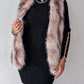 Tie Dye Pattern Open Front Fluffy Vest Coat