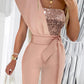 Contrast Sequin One Shoulder Jumpsuit