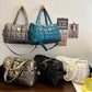 Gold Large Capacity Quilted Puffer Tote Bag