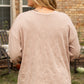 Parchment Plus Size Textured Drop Shoulder Crew Neck Sweatshirt