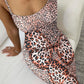 Leopard Butterfly Print Bodycon Dress