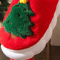 Fiery Red Christmas Tree Graphic Thick Sole Plush Slippers