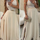 High Wasit A Line Slit Long Skirt Casual Flowy Summer Maxi Skirt