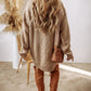 Round Neck Long Sleeve Sweater Dress Casual Loose Fit Cable Knit Pullover Mini Dress