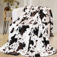 Multicolour Cow Spots Plush Blanket