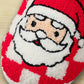 Fiery Red Checkered Santa Claus Graphic Plush Home Slippers