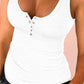 Halter Chain Decor Textured Tank Top