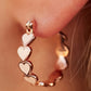 White Heart Shape Plated Alloy Small Hook Earrings