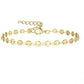 Gold 3Pcs Disc Plated Adjustable Chain Bracelet Set