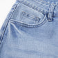 Beau Blue Mineral Wash Raw Hem High Waist Flared Jeans