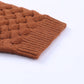 Brown Open Front Woven Texture Knitted Cardigan with Pockets