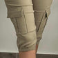 Side Pockets Drawstring Waist Cropped Cargo Pants