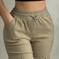 Side Pockets Drawstring Waist Cropped Cargo Pants