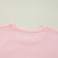 Light Pink Bow Thread Embroidery Ribbed Edge Sweatshirt