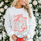 White Cowgirl Boots Christmas Graphic Crewneck Sweatshirt