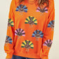 Orange Colorful Turkey Thanksgiving Graphic Sweatshirt