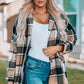 Plaid Print Buttoned Shirt Jacket