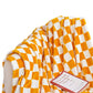 Yellow Checkerboard Printed Soft Throw Blanket 120*200cm