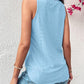 V Neck Sleeveless Thick Strap Hollow out Knit Tank Casual Top