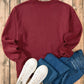 Burgundy Nutcracker Graphic Drop Shoulder Christmas Sweatshirt