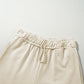 Apricot Loop Drawstring Casual Wide Leg Pants