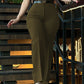 High Waist Straight Leg Work Pants