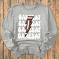 Gray GAME DAY Lightning Rugby Football Print Pullover Sweatshirt