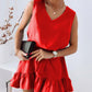 Sleeveless Ruffle Hem Casual Dress